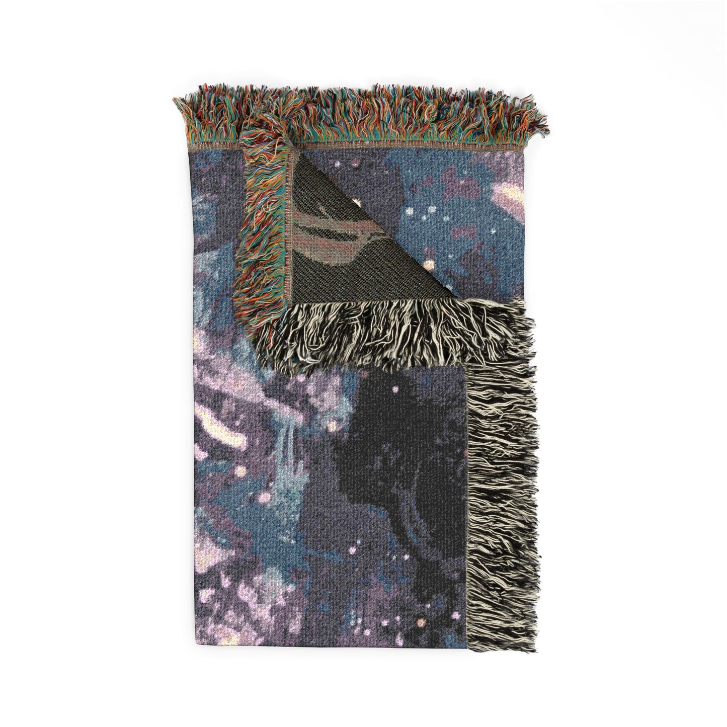 Celestial Moon & Star Woven Blanket — Boho Galaxy Throw for Bedroom, Dorm, or Gift