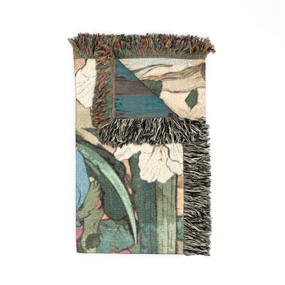 Woven Blanket — Vintage Japanese Koi Art Throw