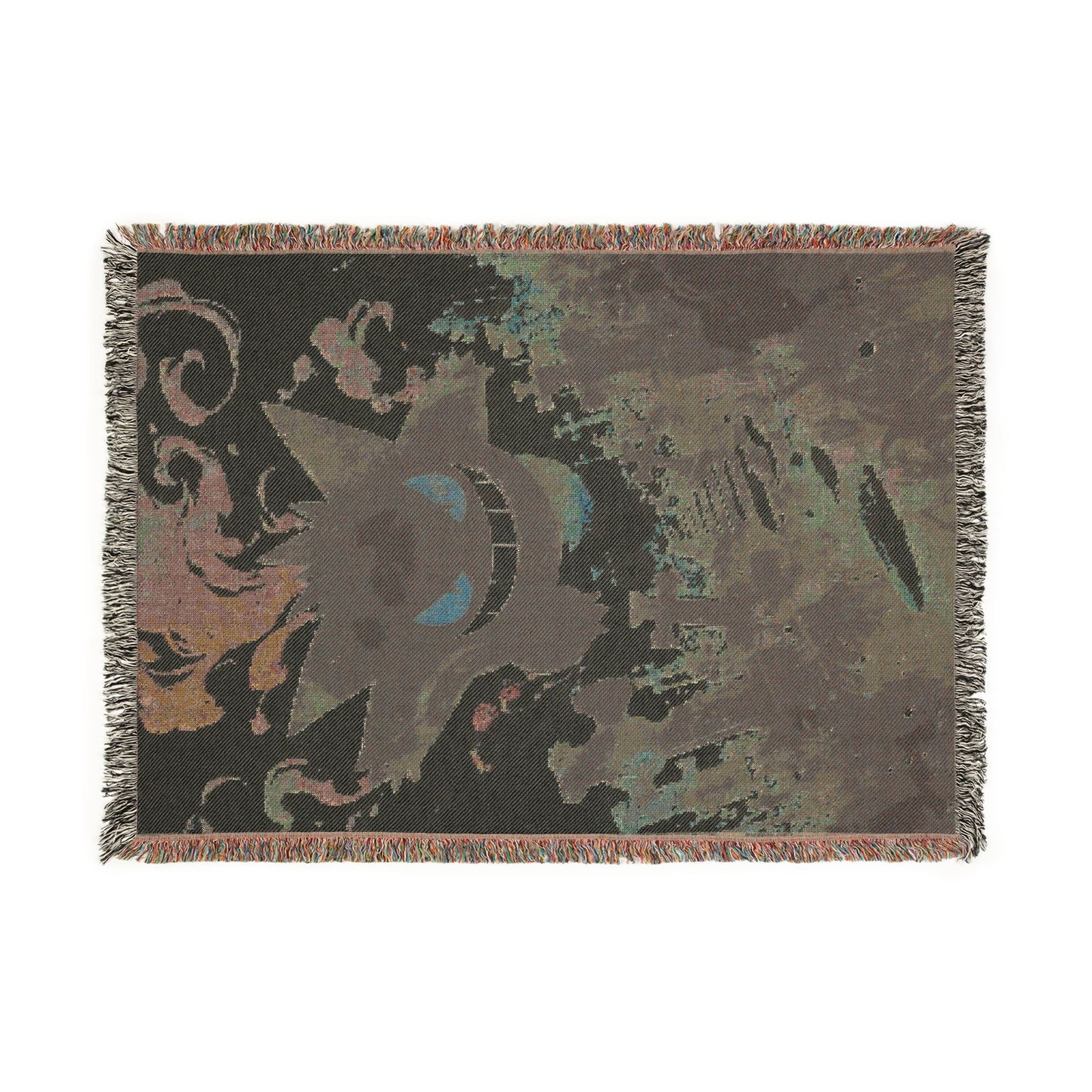Celestial Moon & Star Woven Blanket — Boho Galaxy Throw for Bedroom, Dorm, or Gift